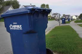Blue Republic Services Solid Waste Container Set Curbside