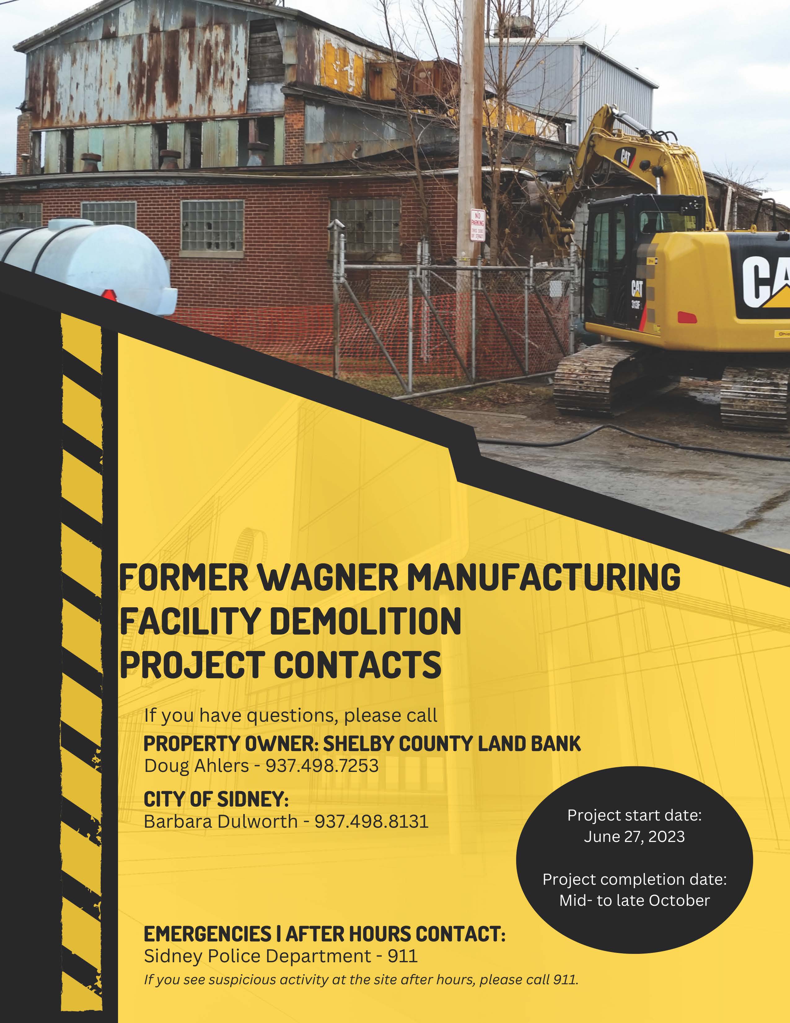 Wagner Demolition Contact Sheet