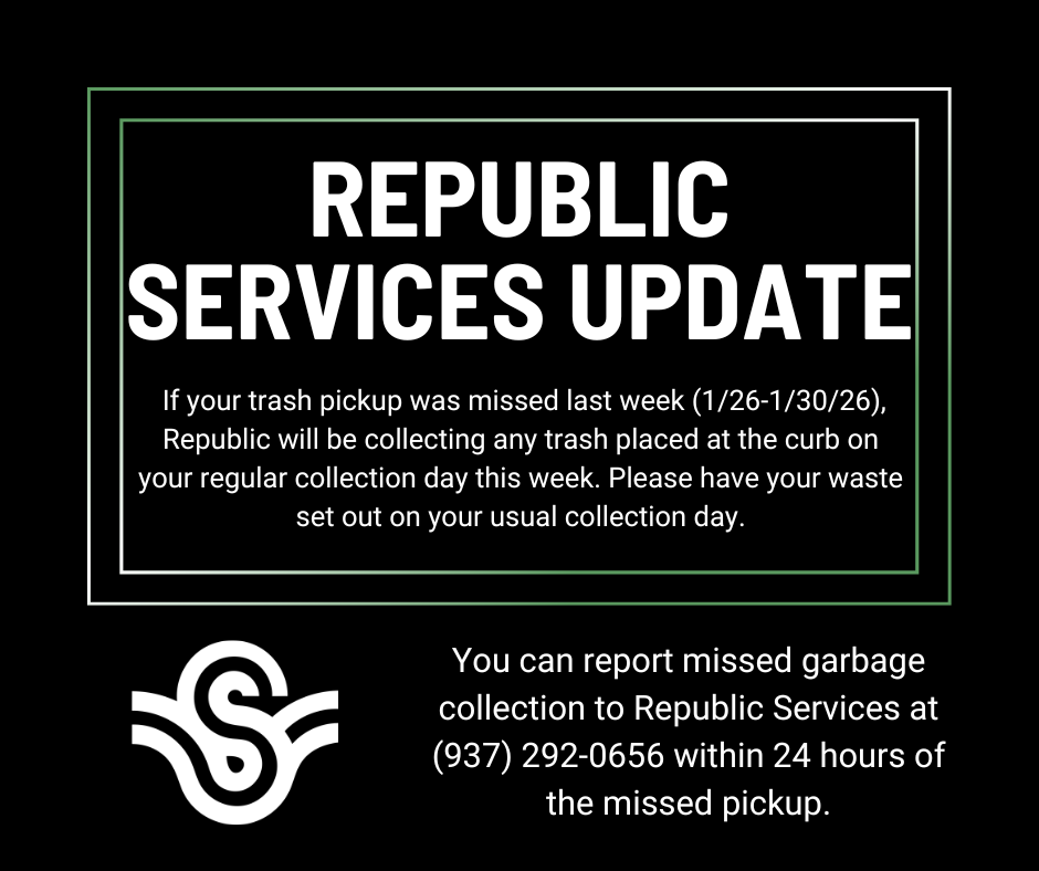 Text graphic with instructions for missed solid waste collection