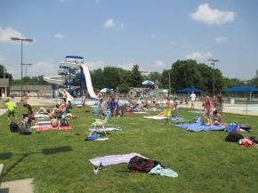 People in the Grass at Sidney Water Park