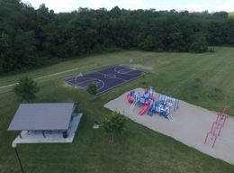 Basketball Court, Gazebo, and Playground